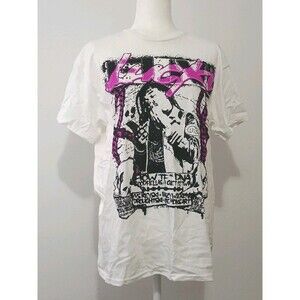 Lucki White Pink Black T-shirt Unisex Size Medium